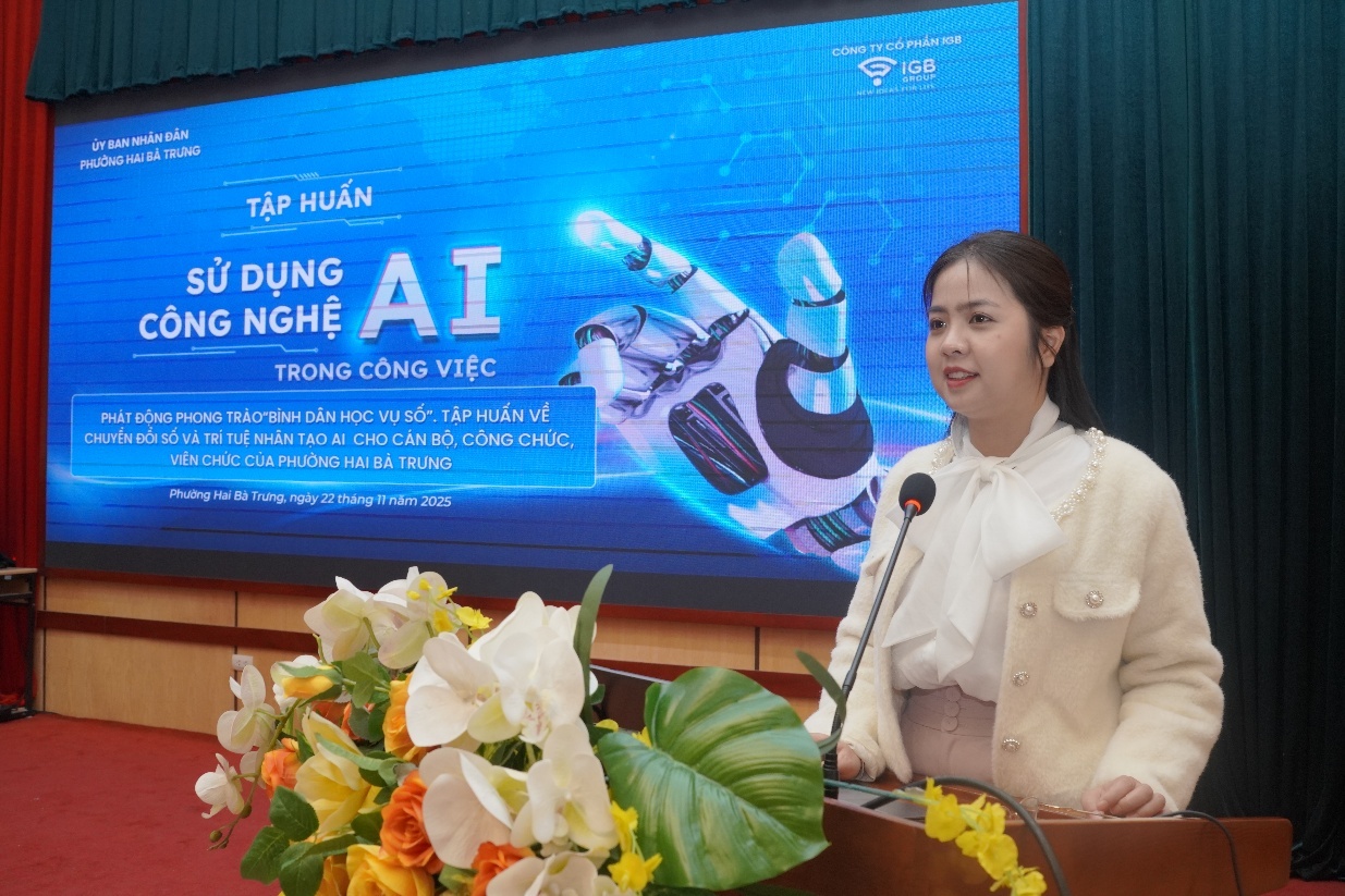 A person standing at a podium  AI-generated content may be incorrect.