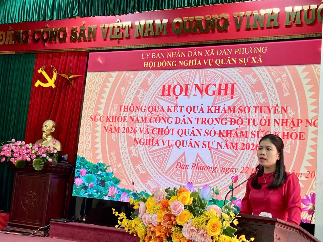 Xã Đan Phượng thông qua kết quả công tác khám sơ tuyển sức khỏe nam công dân.- Ảnh 2.