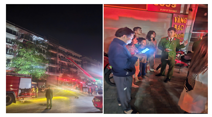 Kịp thời giải cứu 5 người mắc kẹt trong vụ cháy nhà dân tại phường Thanh Liệt- Ảnh 1.