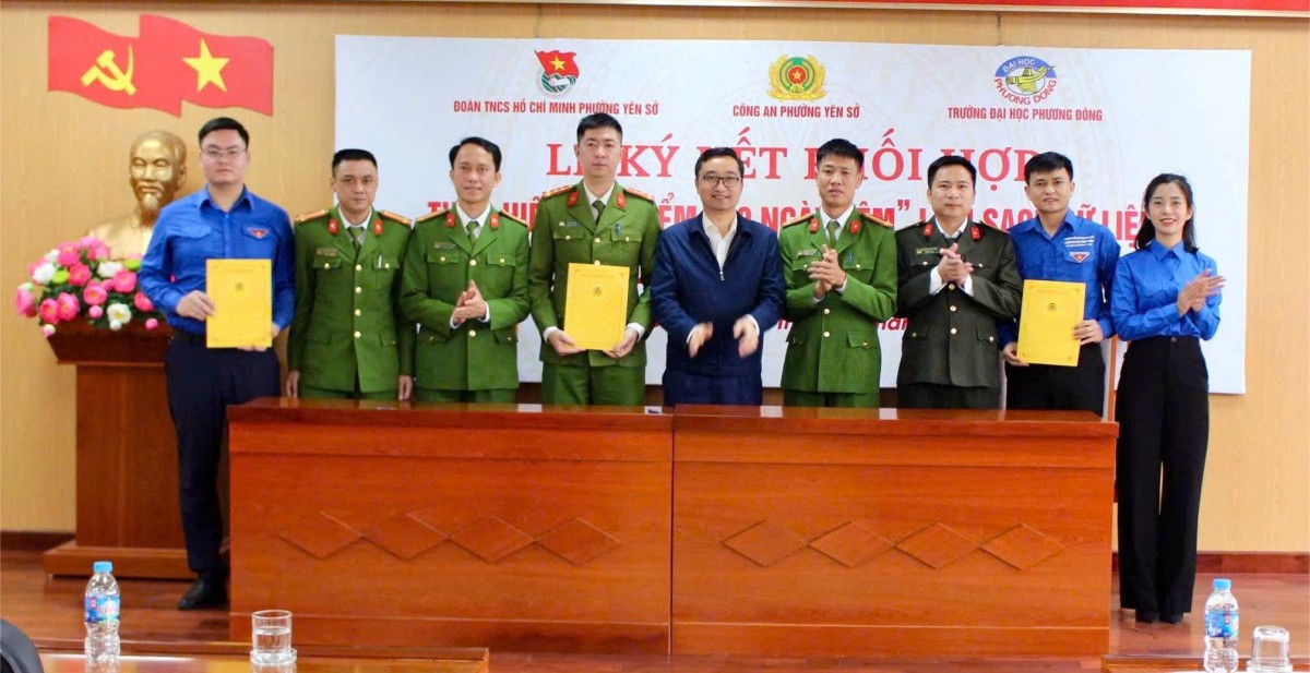 Phường Yên Sở huy động lực lượng trẻ tham gia cao điểm làm sạch dữ liệu phương tiện- Ảnh 1.