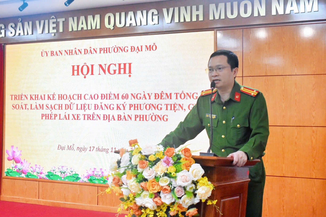 UBND Phường Đại Mỗ triển khai kế hoạch cao điểm 60 ngày đêm tổng ra soát, làm sạch dữ liệu đăng ký phương tiện và giấy phép lái xe- Ảnh 2.