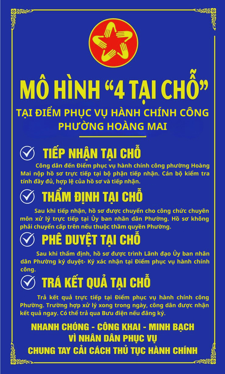 Điểm phục vụ hành chính công phường Hoàng Mai thực hiện mô hình "4 tại chỗ"- Ảnh 1.