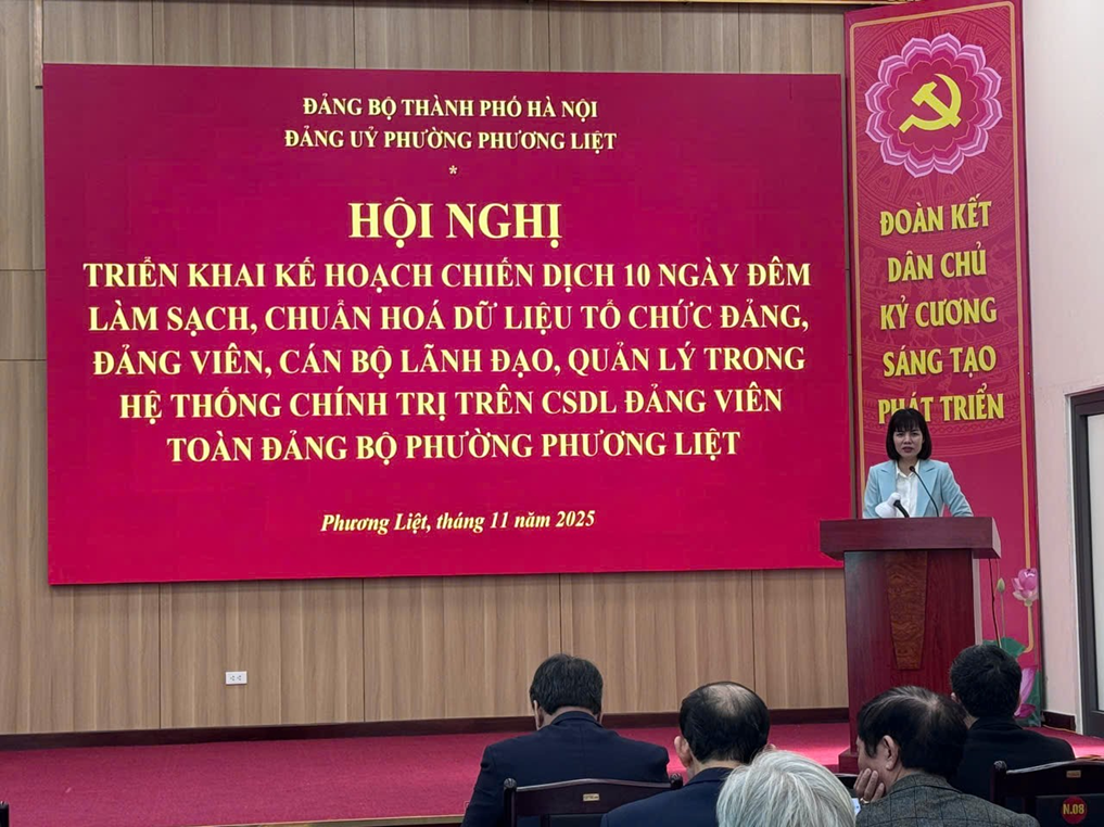 Phường Phương Liệt: Ra quân Chiến dịch 10 ngày đêm chuẩn hóa dữ liệu tổ chức Đảng và đảng viên- Ảnh 3.