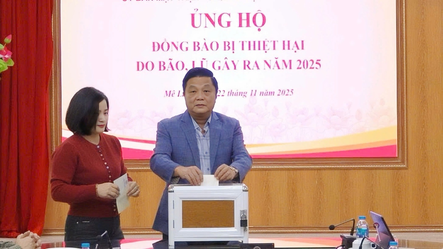 Xã Mê Linh vận động ủng hộ đồng bào Miền Trung, Tây Nguyên bị thiệt hại do mưa lũ gây ra- Ảnh 2.