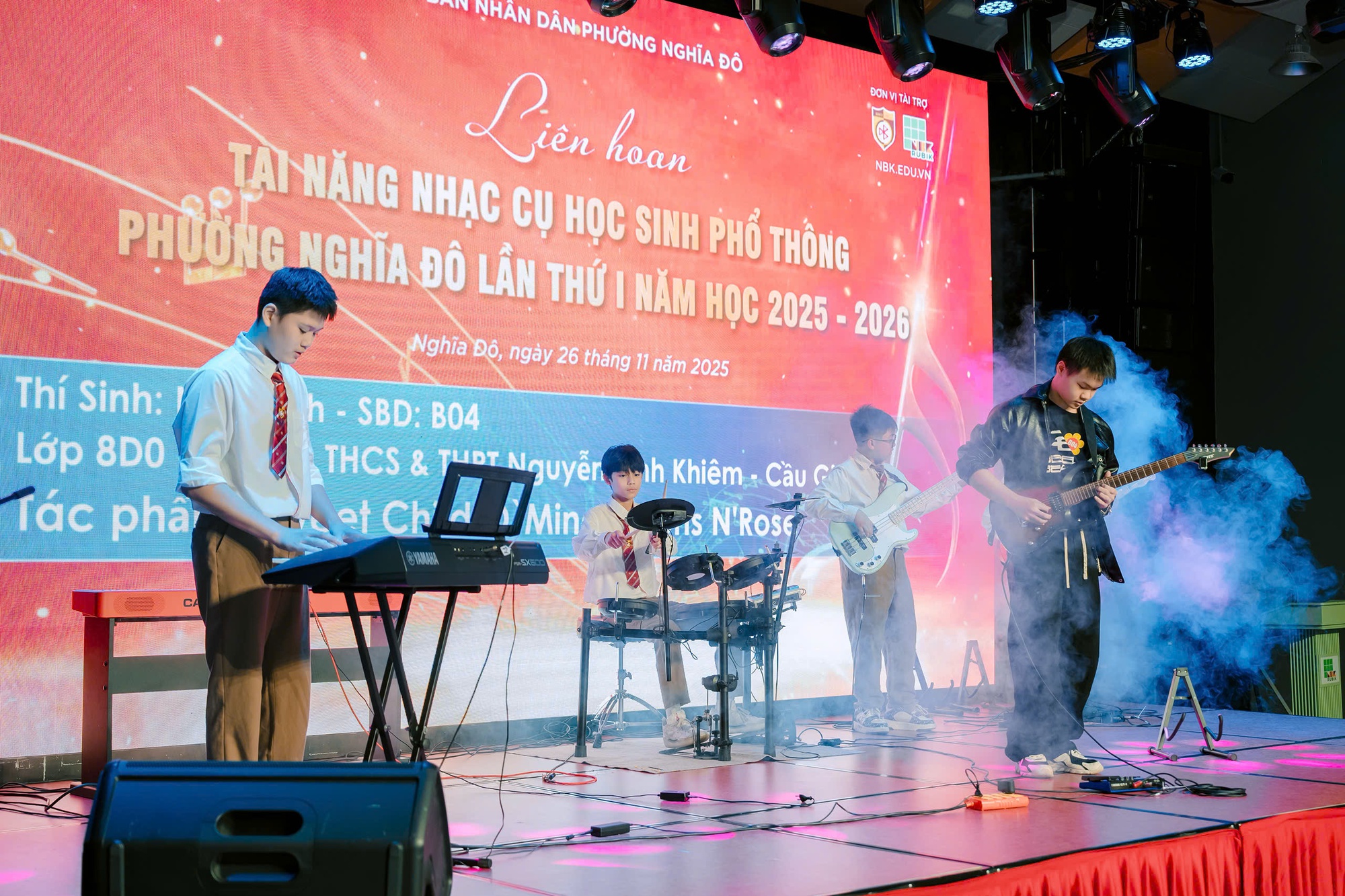 Liên hoan tài năng nhạc cụ học sinh phổ thông phường Nghĩa Đô lần thứ nhất- Ảnh 4.