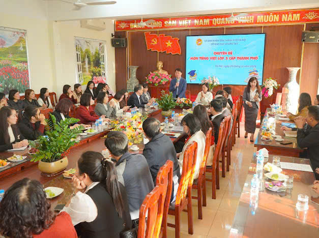 TRƯỜNG TIỂU HỌC NGŨ HIỆP XÃ THANH TRÌ TỔ CHỨC THÀNH CÔNG CHUYÊN ĐỀ CẤP THÀNH PHỐ MÔN TIẾNG VIỆT LỚP 5- Ảnh 9.