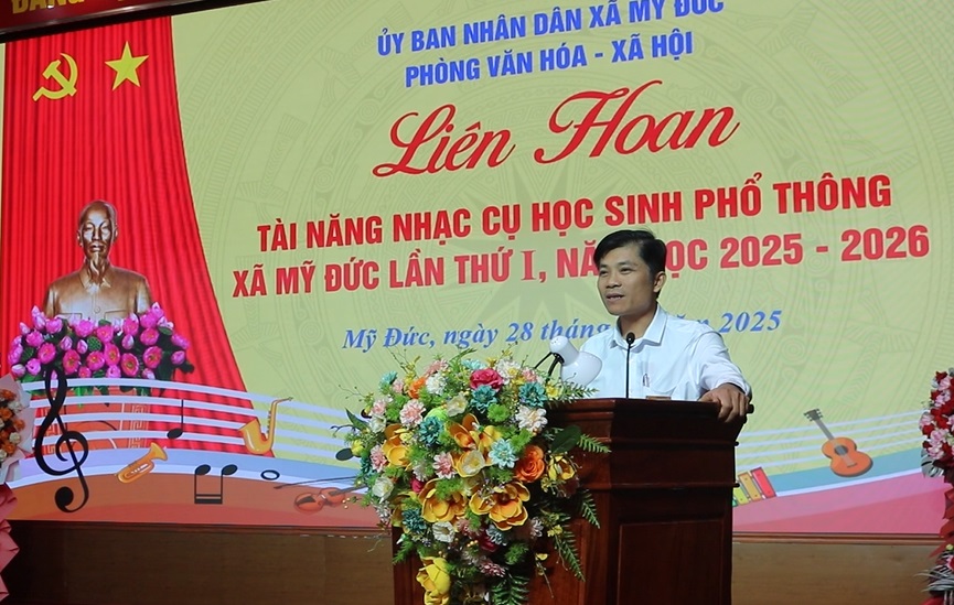Liên hoan Tài năng nhạc cụ học sinh phổ thông xã Mỹ Đức lần thứ I – năm học 2025 – 2026- Ảnh 1.