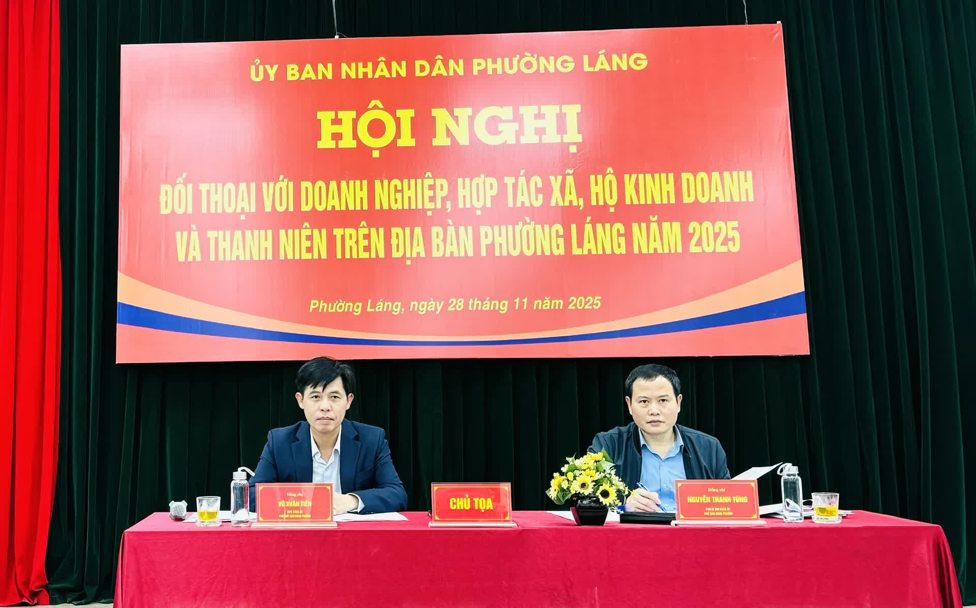 Phường Láng tăng cường đối thoại, gỡ vướng mắc cho doanh nghiệp, người dân- Ảnh 1.