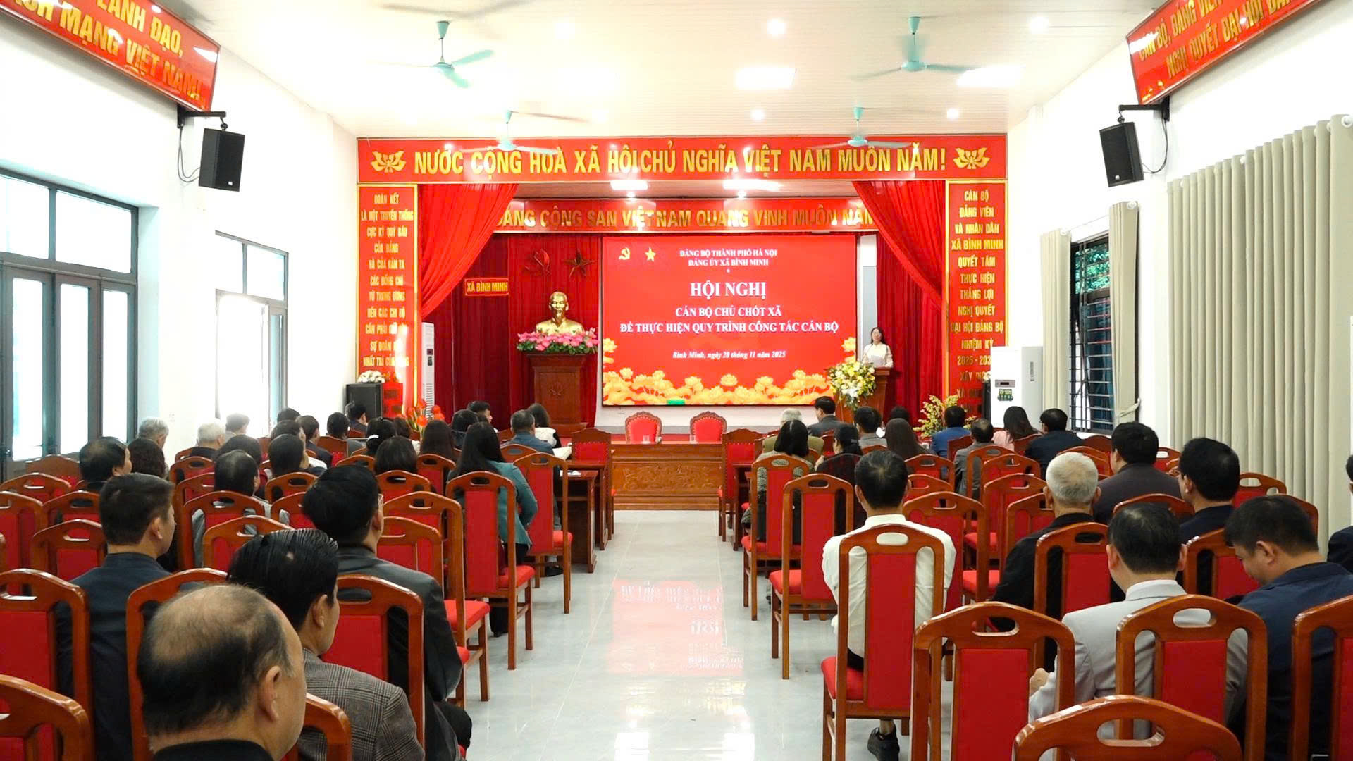 Đảng ủy xã Bình Minh tổ chức hội nghị cán bộ chủ chốt thực hiện quy trình công tác cán bộ