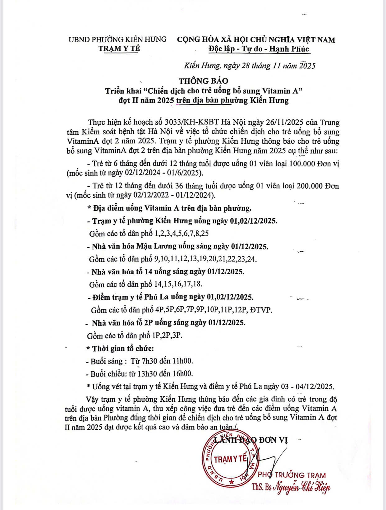 Ngày 01/12/2025 hãy đưa trẻ đi uống Vitamin A để bổ sung vi chất dinh dưỡng- Ảnh 1.