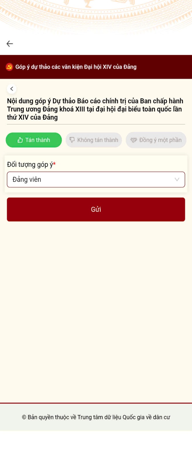 Hướng dẫn thực hiện góp ý vào dự thảo các văn kiện Đại hội XIV của Đảng trên VNeID- Ảnh 5.