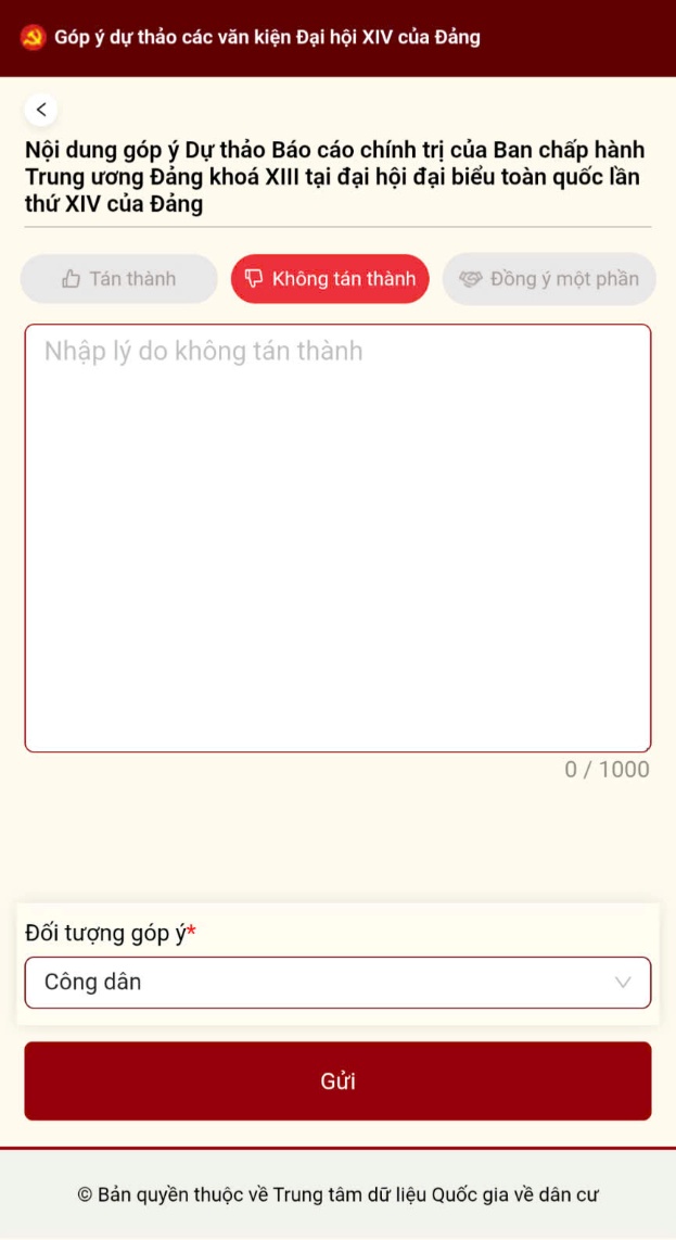 Hướng dẫn thực hiện góp ý vào dự thảo các văn kiện Đại hội XIV của Đảng trên VNeID- Ảnh 6.