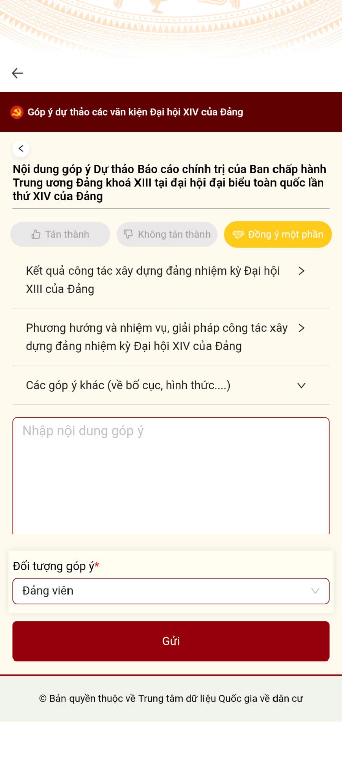 Hướng dẫn thực hiện góp ý vào dự thảo các văn kiện Đại hội XIV của Đảng trên VNeID- Ảnh 7.