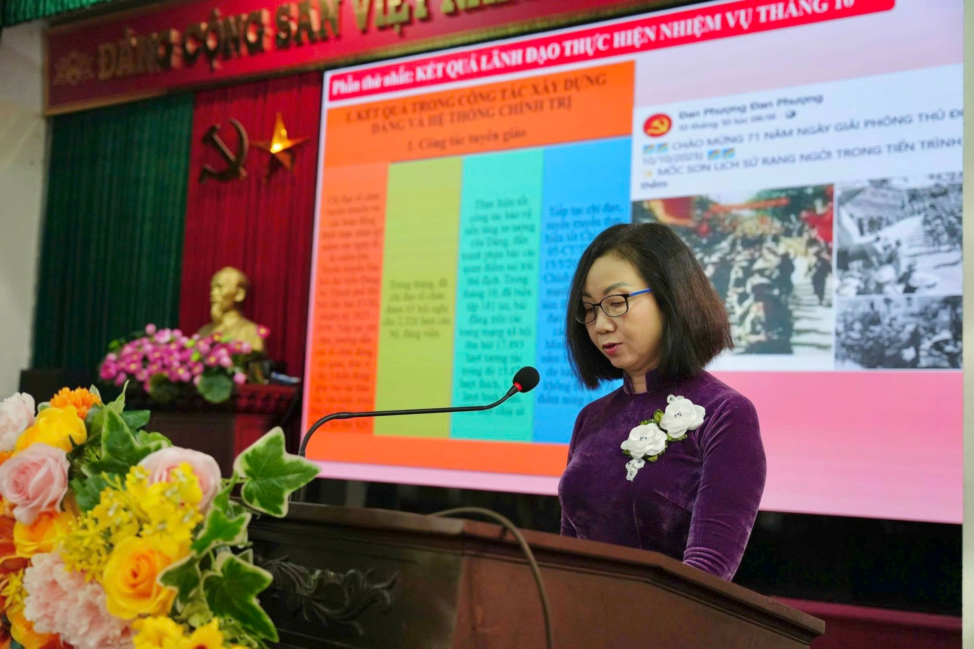 Xã Đan Phượng tổ chức Lễ Chào cờ và sinh hoạt chính trị tháng 11.- Ảnh 2.