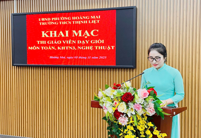 TRƯỜNG THCS THỊNH LIỆT TỔ CHỨC LỄ KHAI MẠC HỘI THI GIÁO VIÊN GIỎI NĂM HỌC 2025 - 2026
- Ảnh 1.