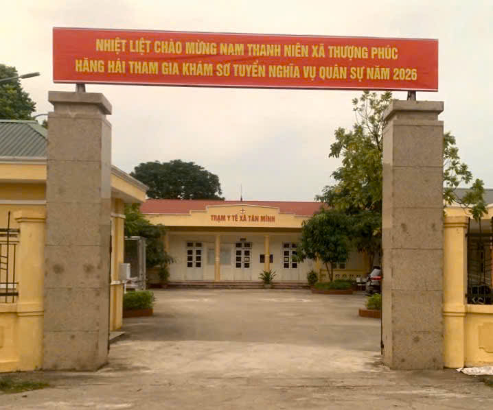 Những hình ảnh sơ khám nghĩa vụ quân sự xã Thượng Phúc- Ảnh 1.