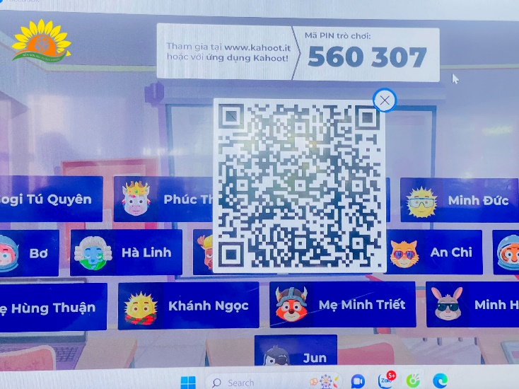 A qr code on a screen  Description automatically generated