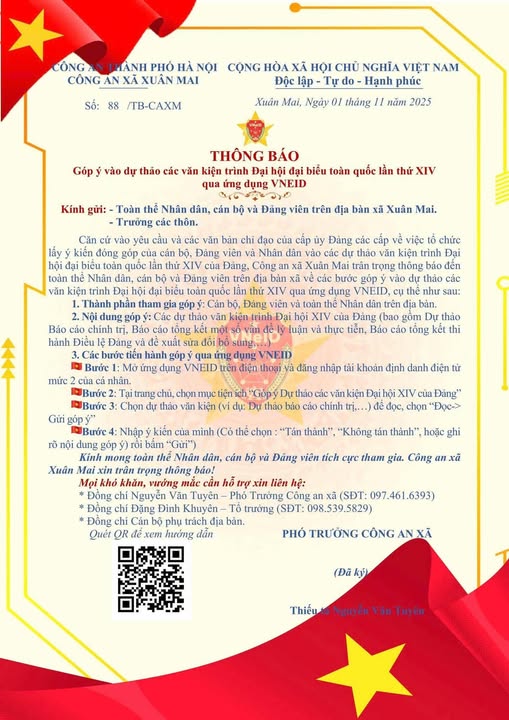 Hướng dẫn cán bộ, đảng viên và Nhân dân góp ý vào dự thảo các văn kiện Đại hội XIV của Đảng trên ứng dụng VNeID- Ảnh 1.