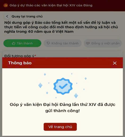Hướng dẫn góp ý các dự thảo văn kiện trình Đại hội XIV của Đảng trên ứng dụng VNeID- Ảnh 4.