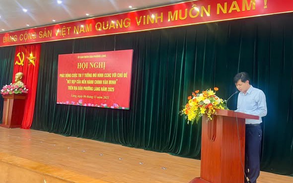 PHƯỜNG LÁNG PHÁT ĐỘNG CUỘC THI Ý TƯỞNG MÔ HÌNH CẢI CÁCH HÀNH CHÍNH NĂM 2025