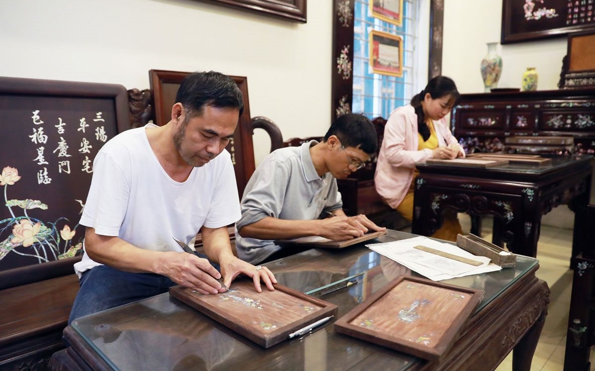 Tinh hoa làng nghề khảm trai Chuôn Ngọ- Ảnh 5.