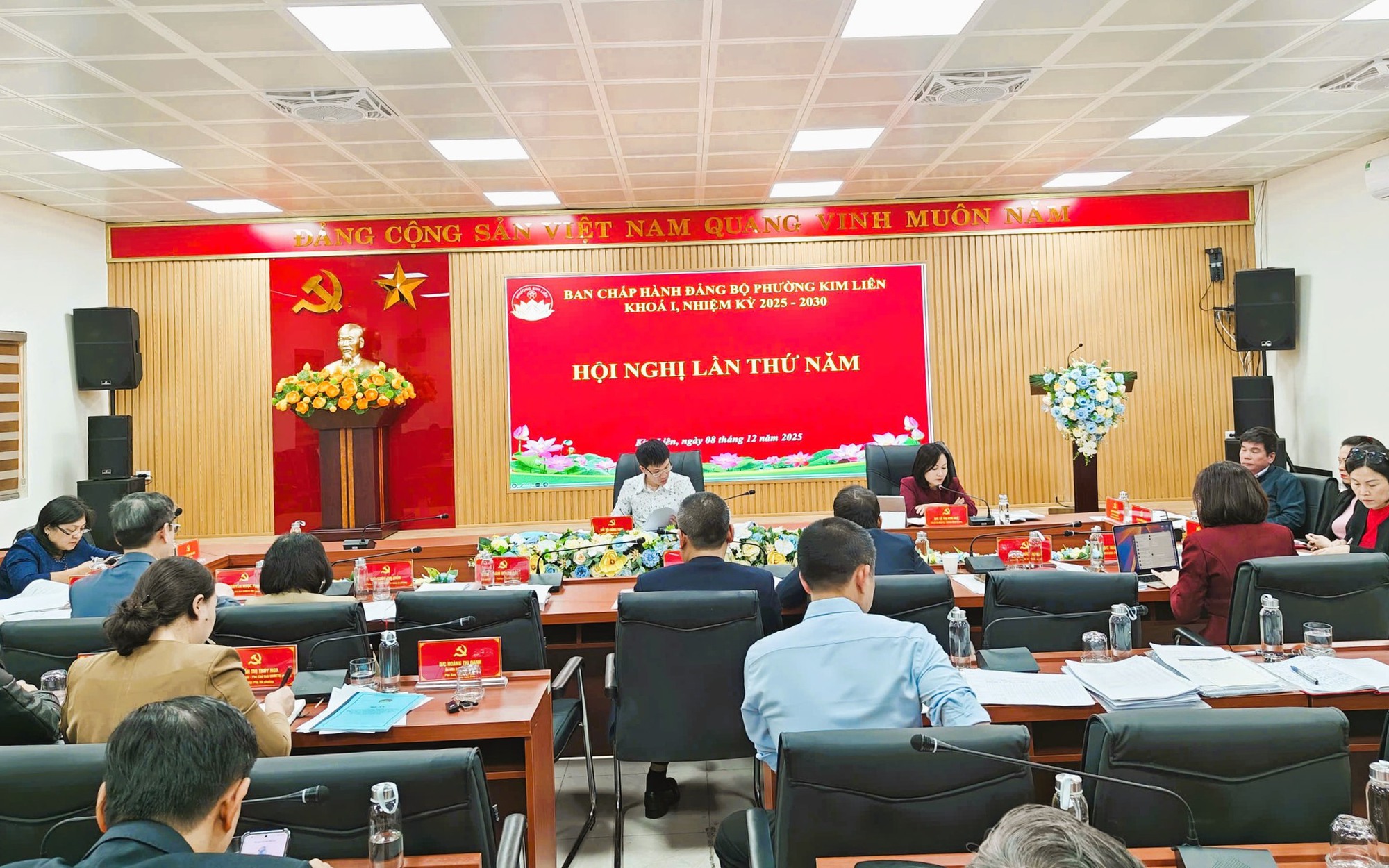 HỘI NGHỊ LẦN THỨ NĂM BAN CHẤP HÀNH ĐẢNG BỘ PHƯỜNG KIM LIÊN XEM XÉT NHIỀU NỘI DUNG QUAN TRỌNG