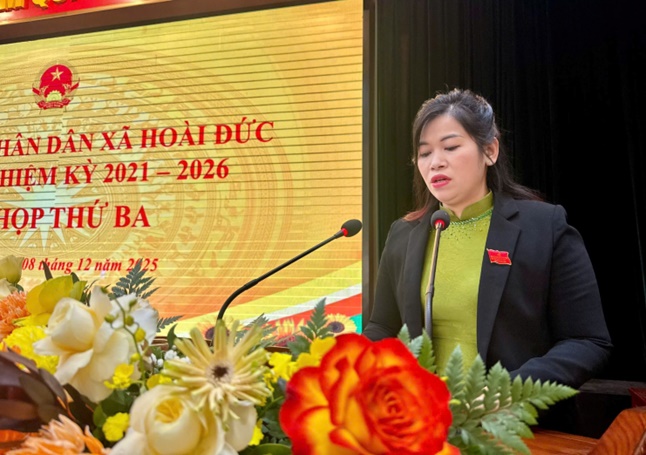 Kỳ họp thứ 3 HĐND xã Hoài Đức khoá I, nhiệm kỳ 2021 - 2026 quyết nghị nhiều nội dung trọng tâm cho năm 2026- Ảnh 4.