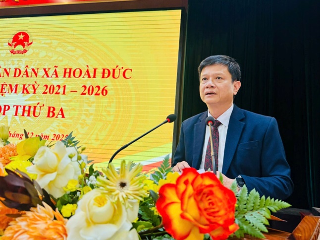 Kỳ họp thứ 3 HĐND xã Hoài Đức khoá I, nhiệm kỳ 2021 - 2026 quyết nghị nhiều nội dung trọng tâm cho năm 2026- Ảnh 5.