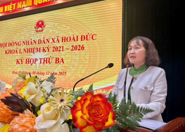 Kỳ họp thứ 3 HĐND xã Hoài Đức khoá I, nhiệm kỳ 2021 - 2026 quyết nghị nhiều nội dung trọng tâm cho năm 2026- Ảnh 7.
