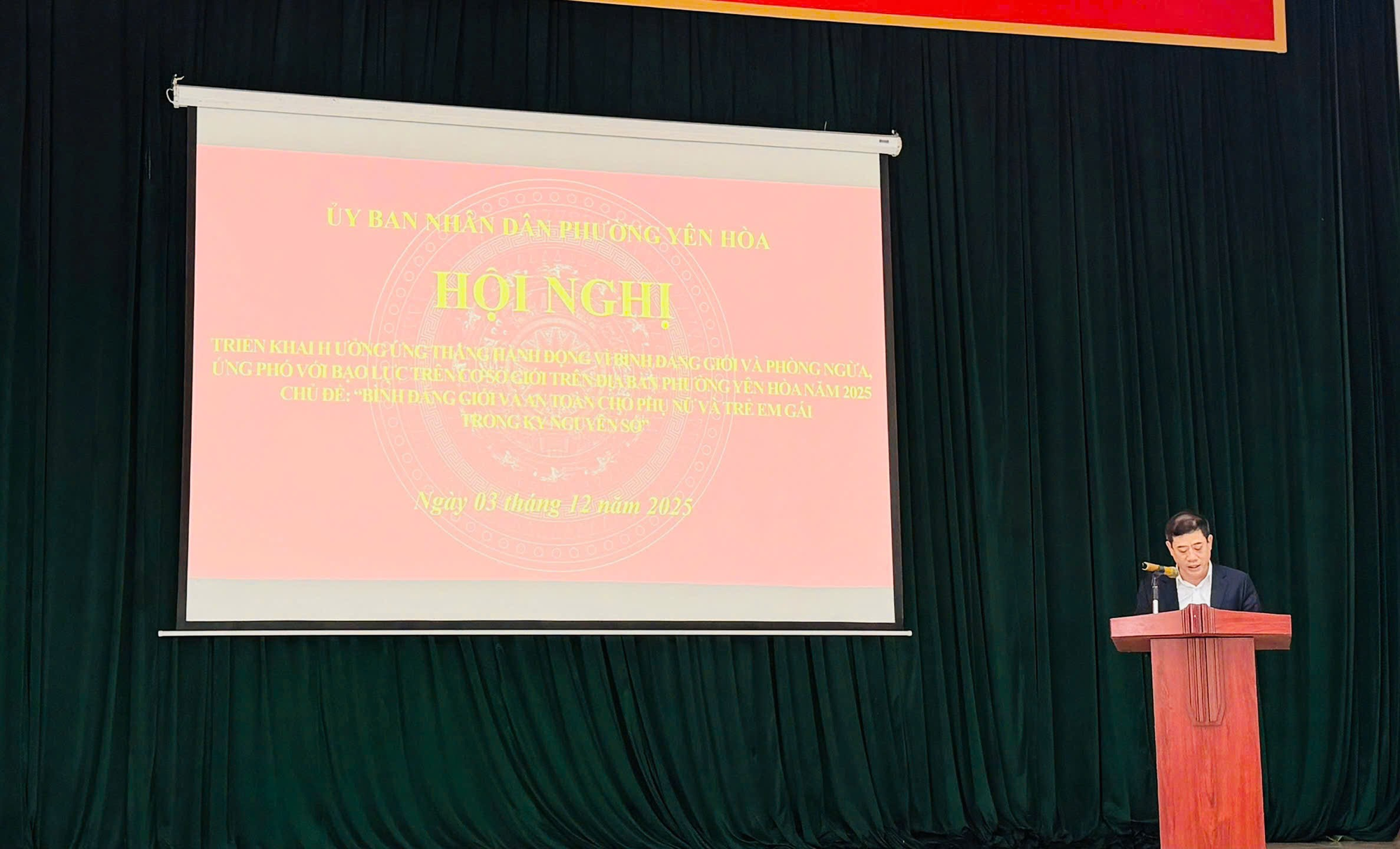 Phường Yên Hoà tổ chức Hội nghị triển khai hưởng ứng tháng hành động vì bình đẳng giới và phòng ngừa, ứng phó với bạo lực trên cơ sở giới trên địa bàn phường Yên Hòa năm 2025- Ảnh 1.