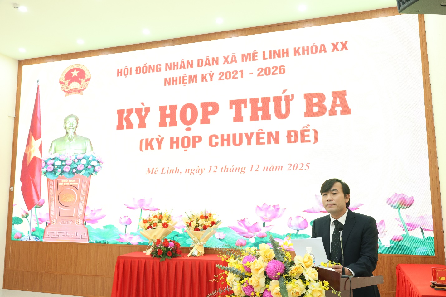Kỳ họp thứ Ba HĐND xã Mê Linh bầu chức danh Phó Chủ tịch UBND xã- Ảnh 6.