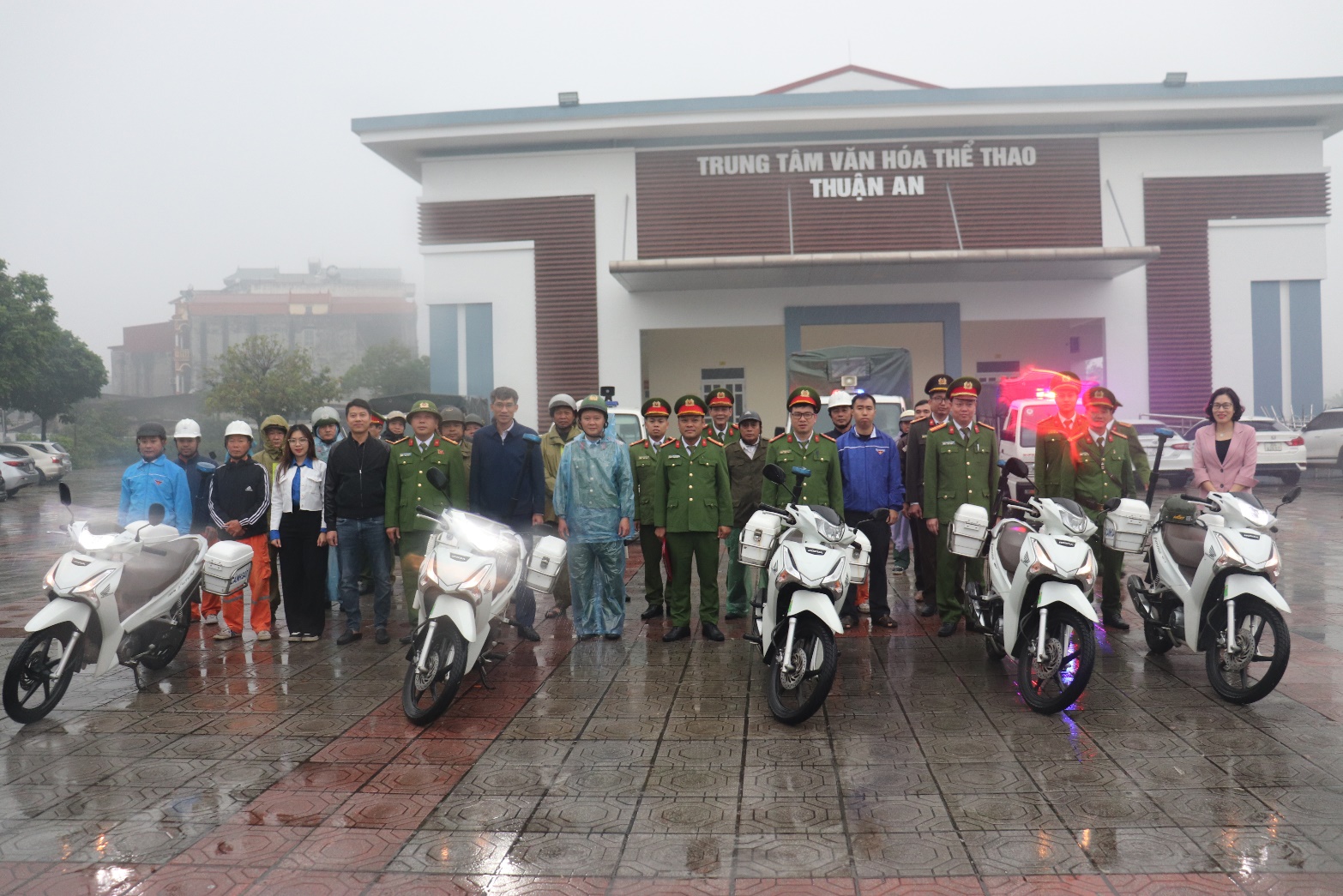 A group of people standing in front of a building  AI-generated content may be incorrect.
