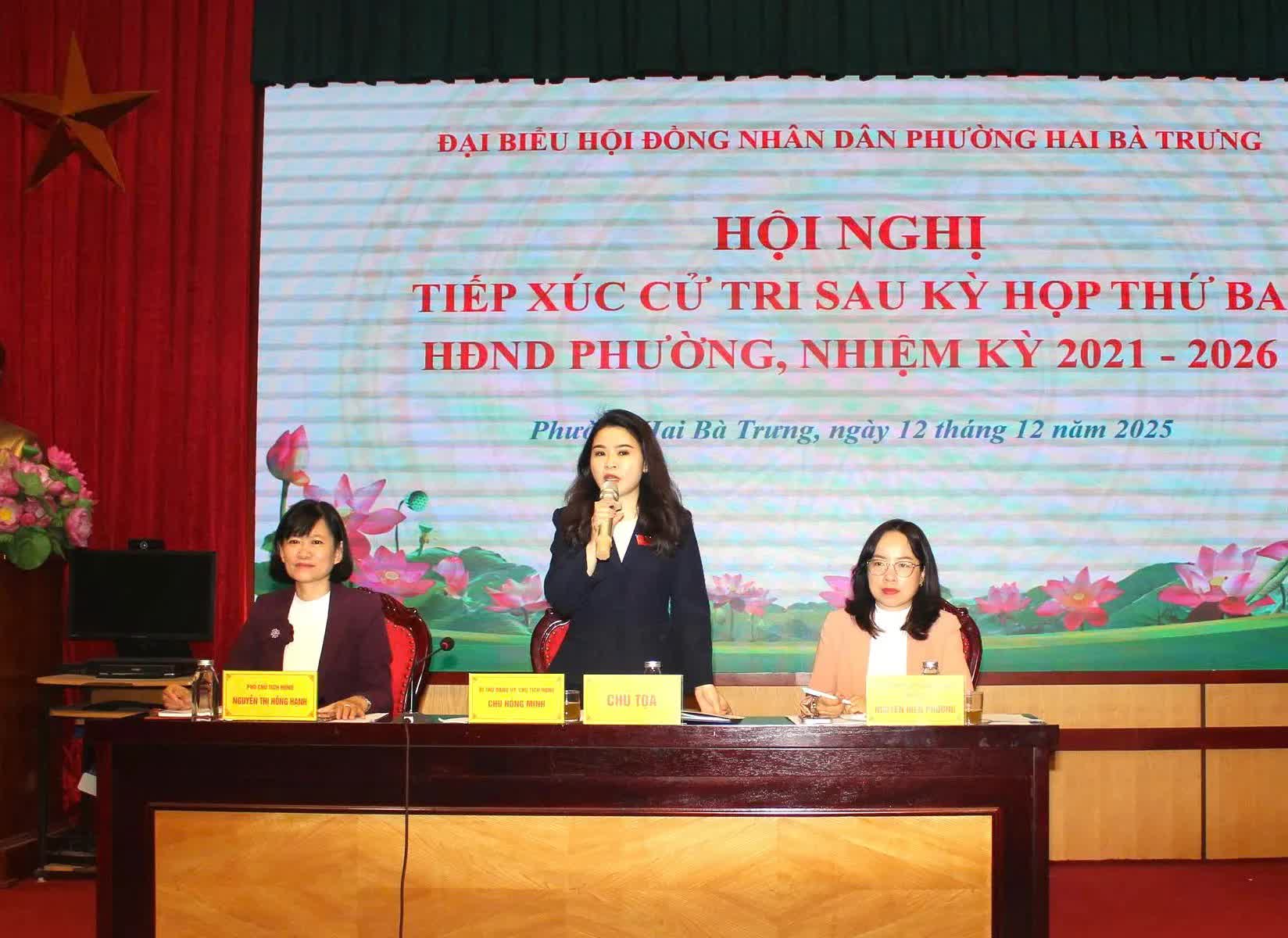 Phường Hai Bà Trưng: lập "bảng ngang" theo dõi giải quyết từng kiến nghị của cử tri, kiểm đếm công việc bảo đảm “6 rõ”- Ảnh 1.