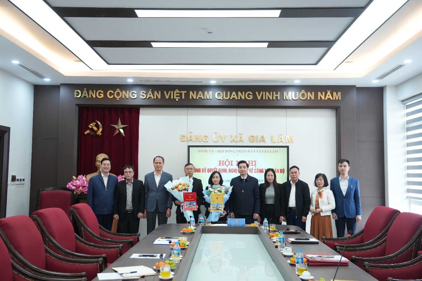 Hội nghị công bố các quyết định nghị quyết về công tác cán bộ- Ảnh 1.