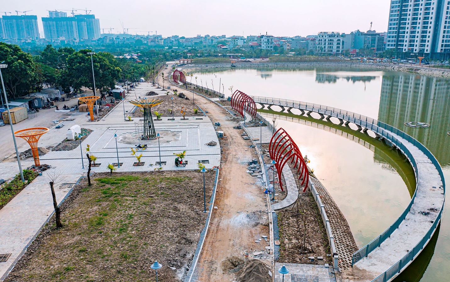 Công viên Gia Lâm đang dần hoàn thiện- Ảnh 4.