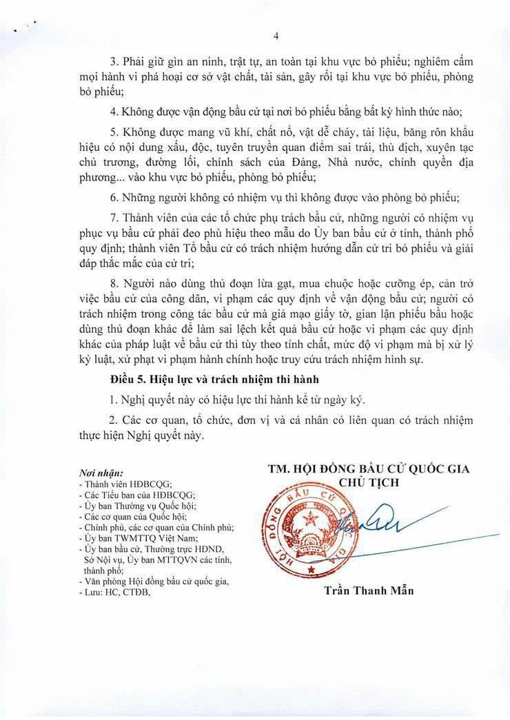 Nghị quyết số 40/NQ-HĐBCQG của Hội đồng Bầu cử Quốc gia về ứng cử đại biểu Quốc hội khoá XVI và đại biểu HĐND các cấp nhiệm kỳ 2026 – 2031- Ảnh 4.