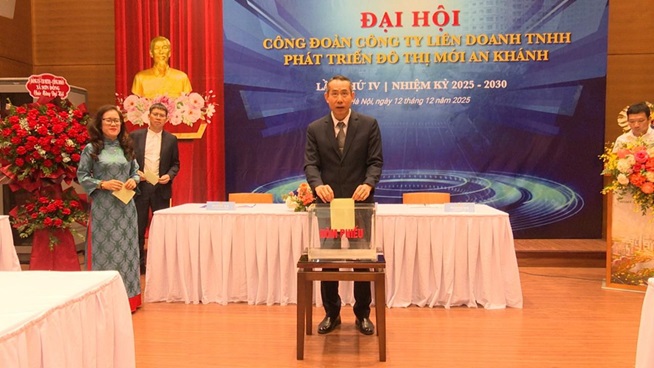 Đại hội Công đoàn Công ty TNHH phát triển đô thị mới An Khánh- Ảnh 4.