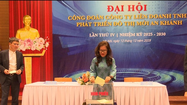 Đại hội Công đoàn Công ty TNHH phát triển đô thị mới An Khánh- Ảnh 5.