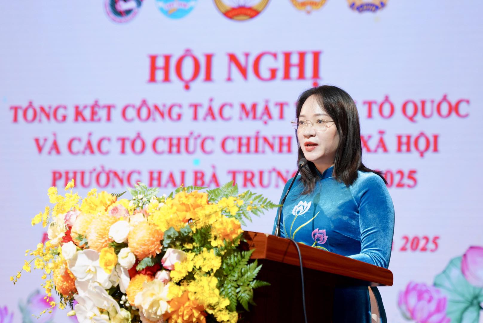 Hội nghị Tổng kết công tác Mặt trận Tổ quốc và các tổ chức chính trị - xã hội phường Hai Bà Trưng năm 2025.- Ảnh 3.
