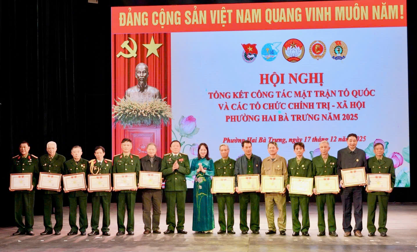 Hội nghị Tổng kết công tác Mặt trận Tổ quốc và các tổ chức chính trị - xã hội phường Hai Bà Trưng năm 2025.- Ảnh 8.