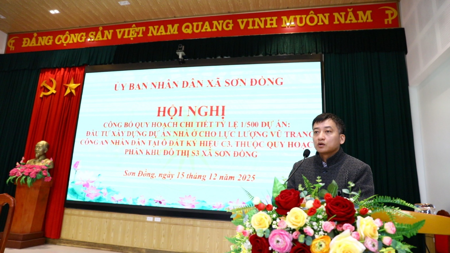 UBND xã tổ chức công bố Quy hoạch chi tiết tỷ lệ 1/500 dự án đầu tư xây dựng nhà ở cho lực lượng vũ trang Công an Nhân dân tại ô đất ký hiệu C3 thuộc quy hoạch phân khu đô thị S3, xã Sơn Đồng- Ảnh 2.