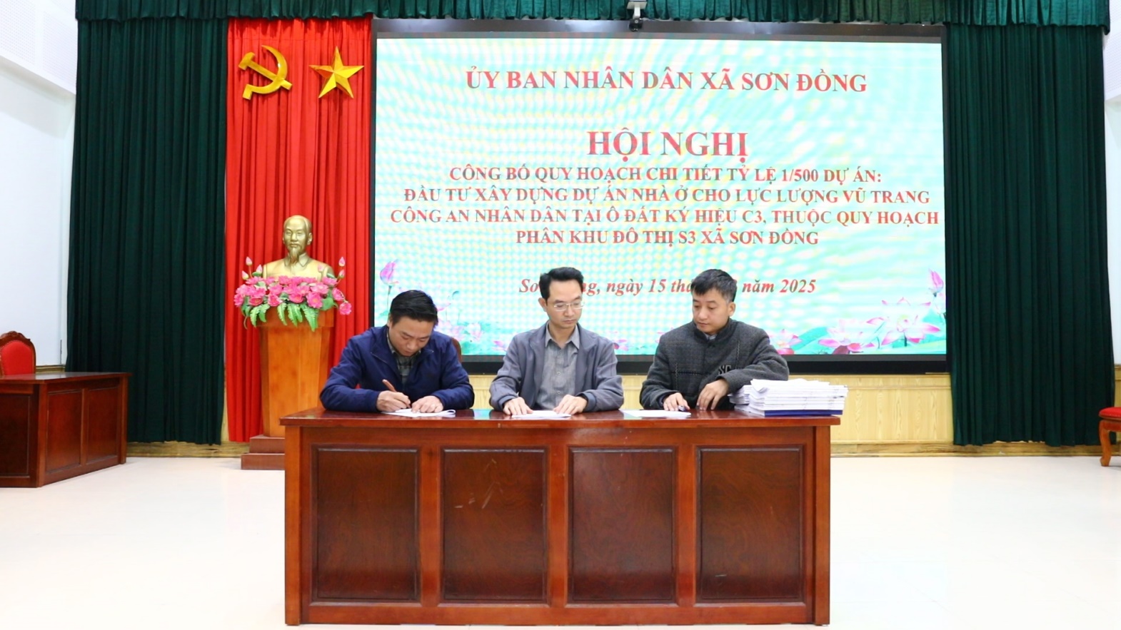 UBND xã tổ chức công bố Quy hoạch chi tiết tỷ lệ 1/500 dự án đầu tư xây dựng nhà ở cho lực lượng vũ trang Công an Nhân dân tại ô đất ký hiệu C3 thuộc quy hoạch phân khu đô thị S3, xã Sơn Đồng- Ảnh 6.