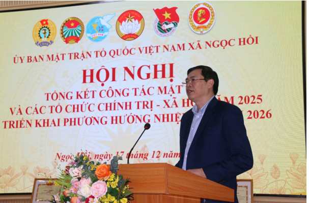 HỘI NGHỊ TỔNG KẾT CÔNG TÁC MẶT TRẬN VÀ CÁC TỔ CHỨC CHÍNH TRỊ – XÃ HỘI XÃ NGỌC HỒI NĂM 2025.- Ảnh 2.