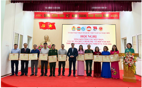 HỘI NGHỊ TỔNG KẾT CÔNG TÁC MẶT TRẬN VÀ CÁC TỔ CHỨC CHÍNH TRỊ – XÃ HỘI XÃ NGỌC HỒI NĂM 2025.- Ảnh 3.