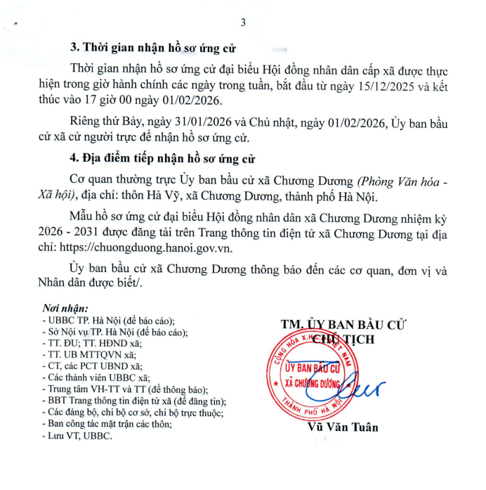 Thông báo tiếp nhận hồ sơ ứng cử Đại biểu HĐND xã Chương Dương nhiệm kỳ 2026-2031- Ảnh 3.