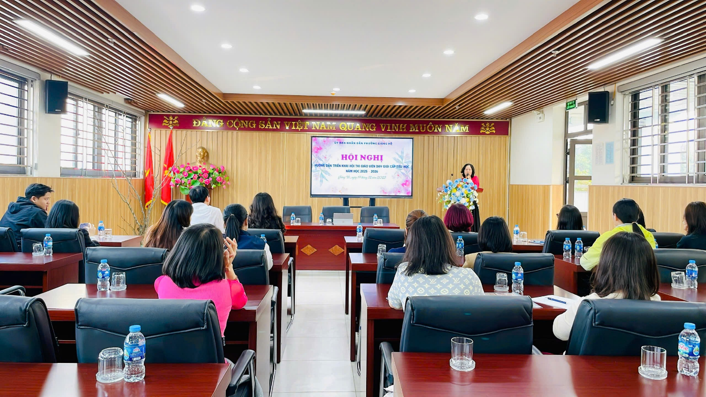 PHƯỜNG GIẢNG VÕ: KHỞI ĐỘNG HỘI THI GIÁO VIÊN DẠY GIỎI CẤP TIỂU HỌC NĂM HỌC 2025-2026- Ảnh 2.