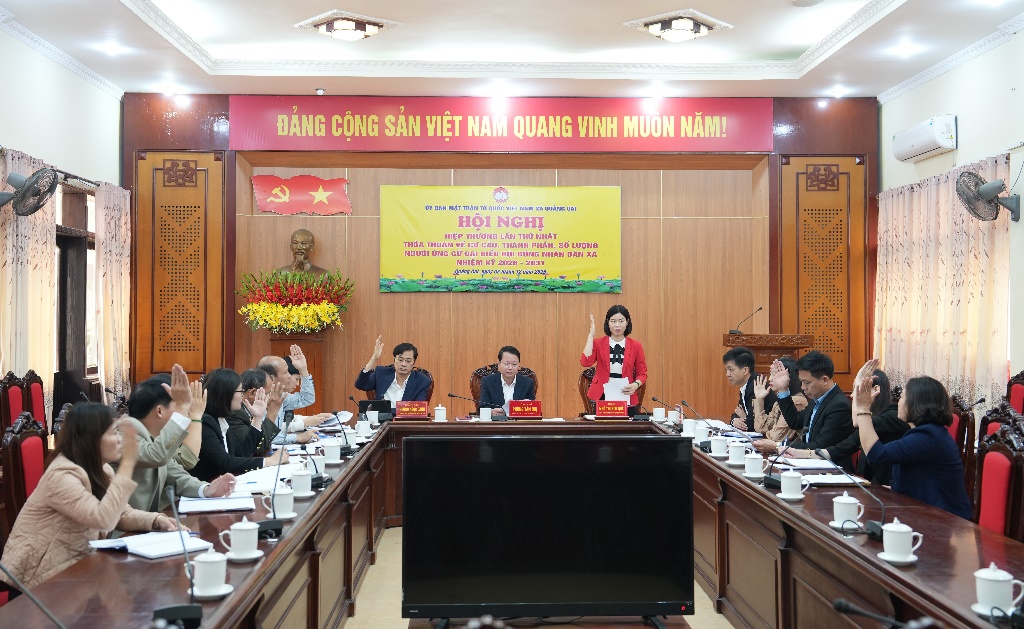 Quảng Oai tổ chức Hội nghị hiệp thương lần thứ Nhất thoả thuận về cơ cấu, thành phần, số lượng người ứng cử đại biểu HĐND xã nhiệm kỳ 2026 – 2031- Ảnh 3.