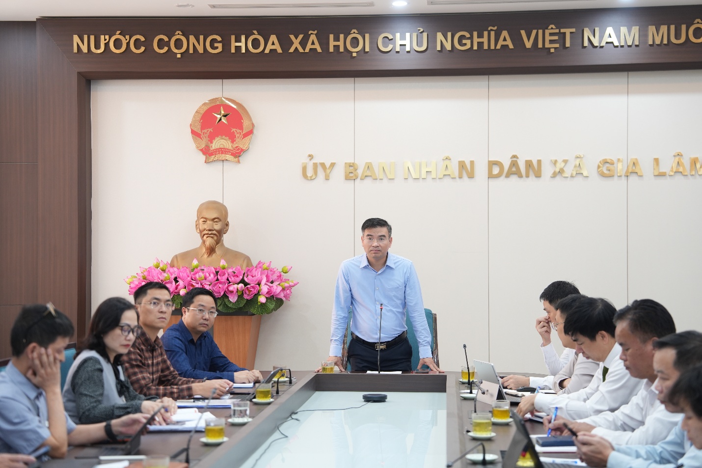 UBND xã Gia Lâm tổ chức hội nghị giao ban công tác tháng 12 với trưởng thôn, tổ trưởng tổ dân phố- Ảnh 9.