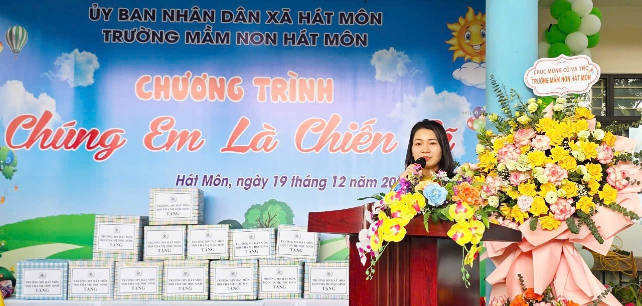 Chương trình chúng em là chiến sỹ trường mầm non Hát Môn- Ảnh 3.