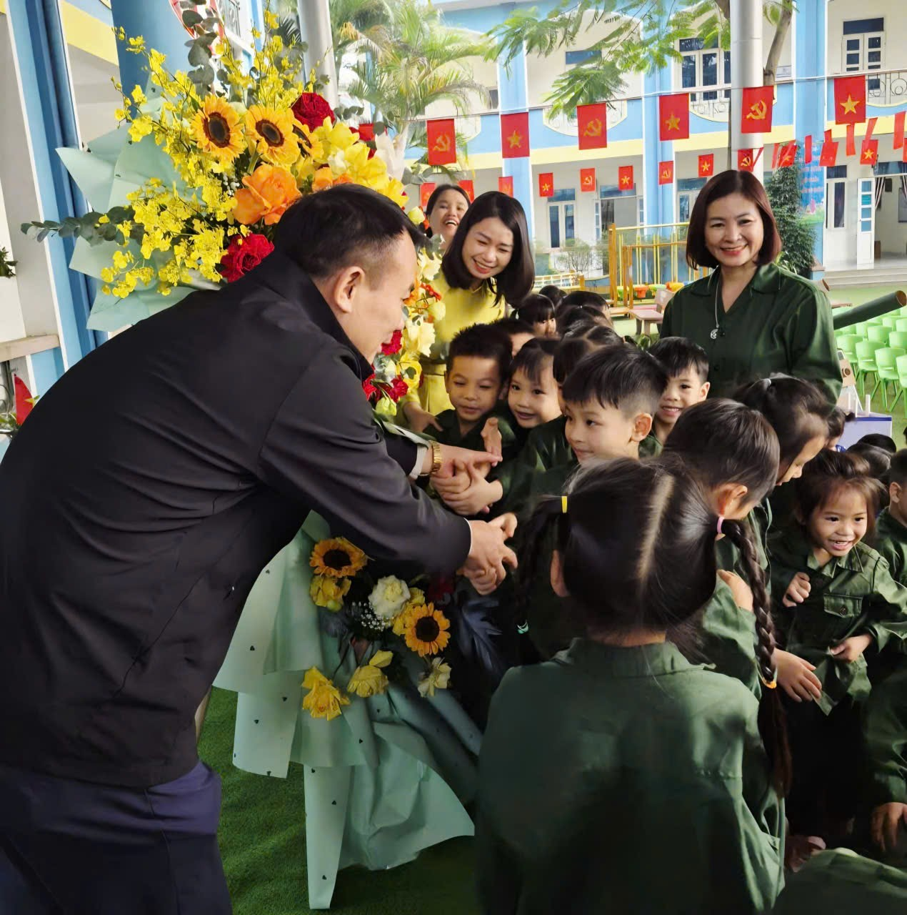 Chương trình chúng em là chiến sỹ trường mầm non Hát Môn- Ảnh 9.